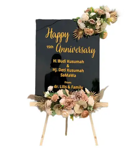 Papan Bunga Akrilik Outdoor Wedding Bogor