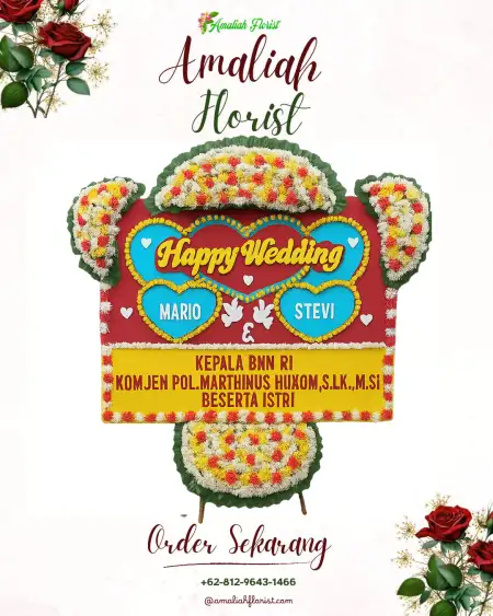Papan Bunga Pernikahan Outdoor Wedding Bogor